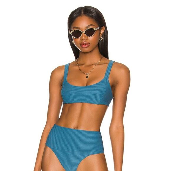 L*Space Jess Bikini Top in Oceanside Blue Size Small NWT - Picture 1 of 6